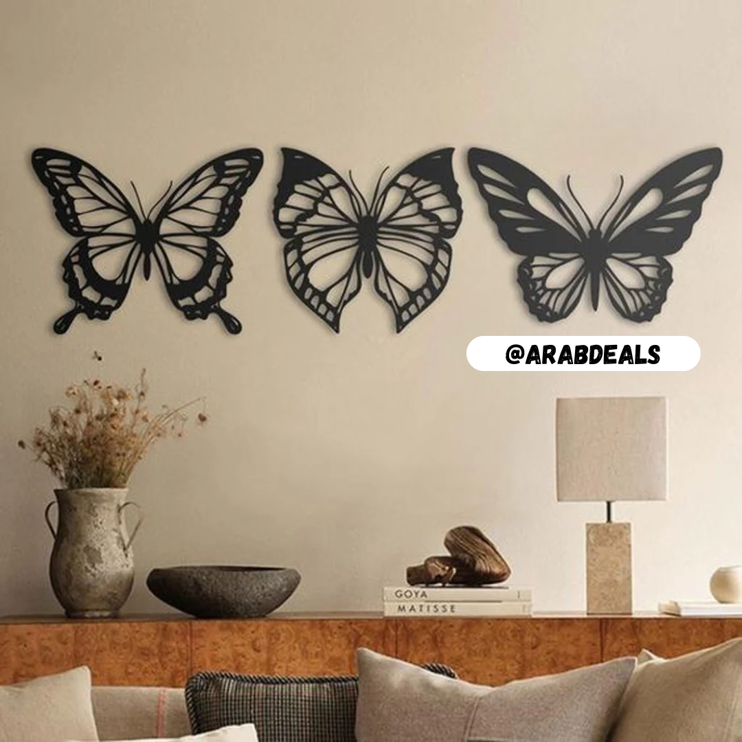 3 Pcs Butterfly Wall Hanging