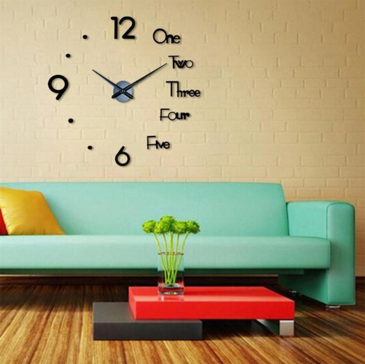 Wooden Clock STANDARD Size ( Half Number Half Alphabets)